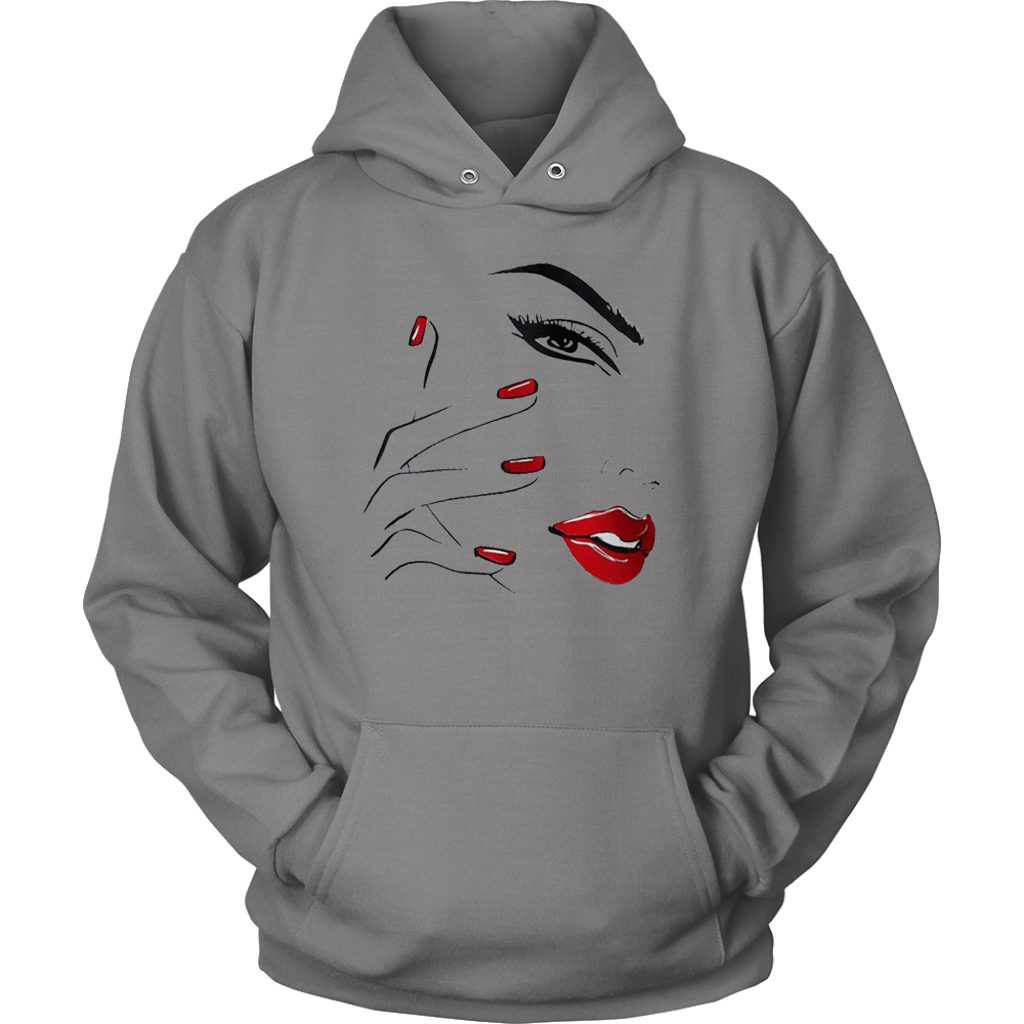 Red Nail Lips Hoodies - Shop Sassy Chick 