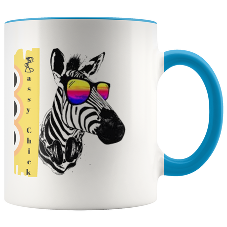 Mug Zebra Ceramic Accent Mug - Blue | Shop Sassy Chick