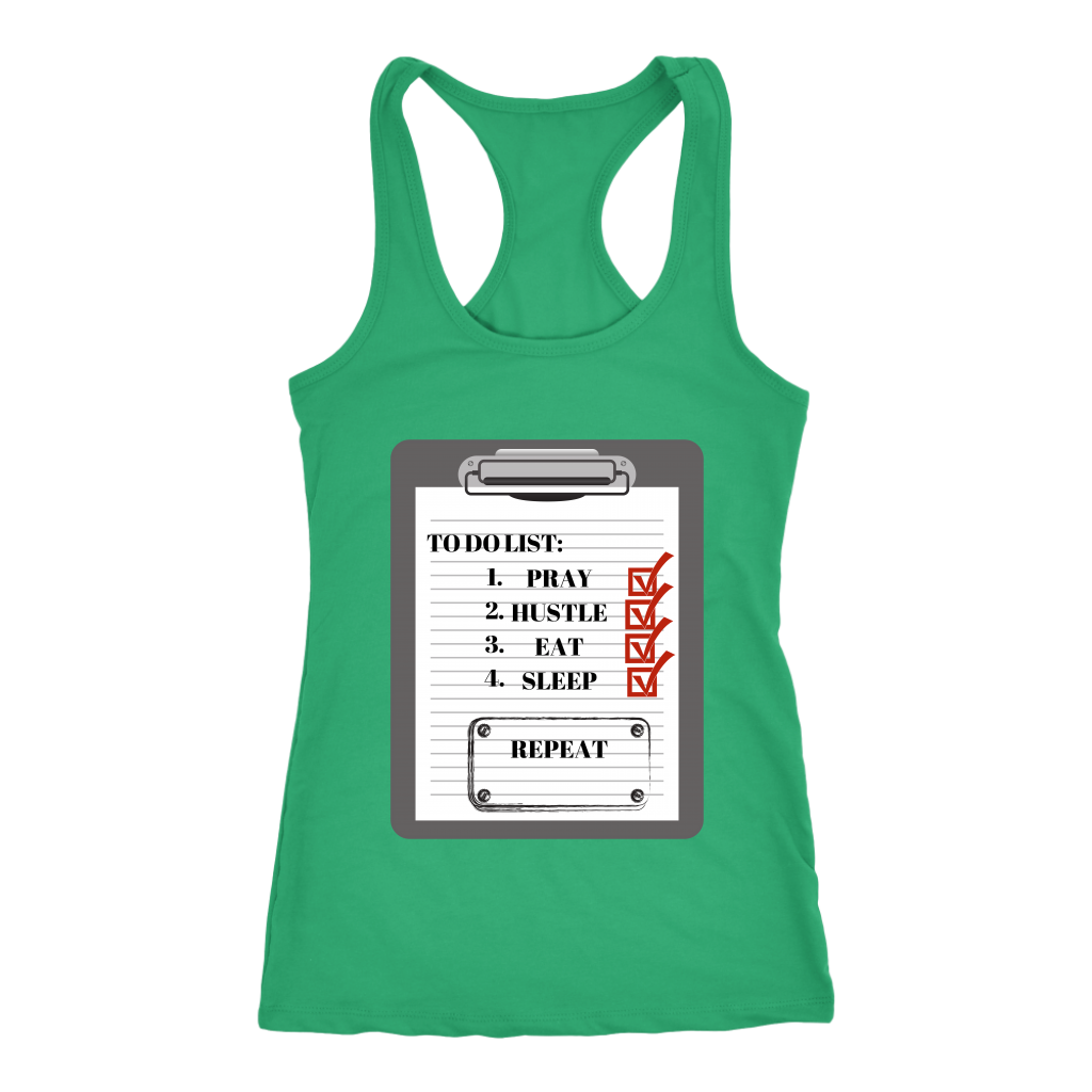 To Do List Racerback Tank Top - Green | Shop Sassy Chick