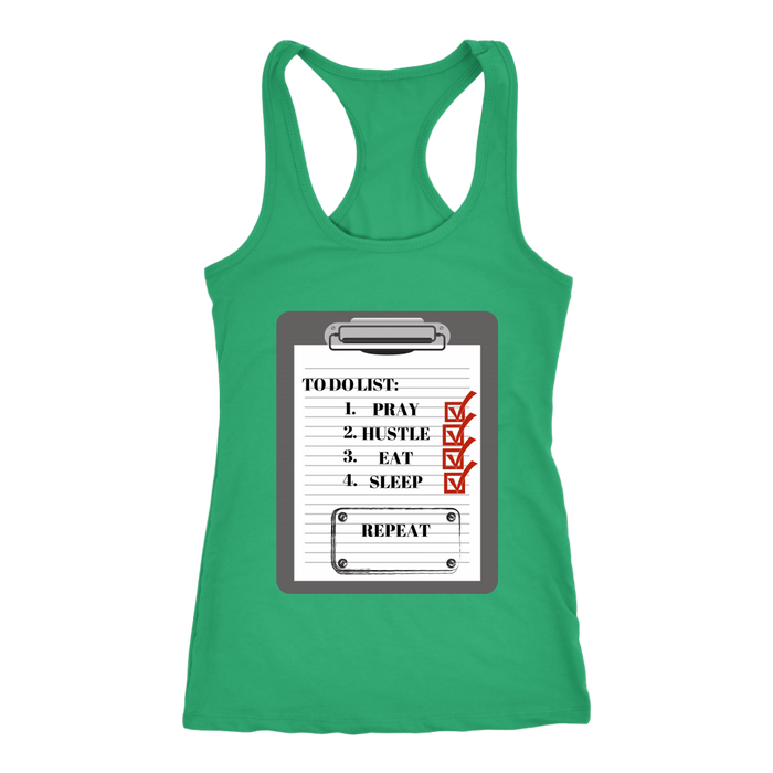 To Do List Racerback Tank Top - Green | Shop Sassy Chick