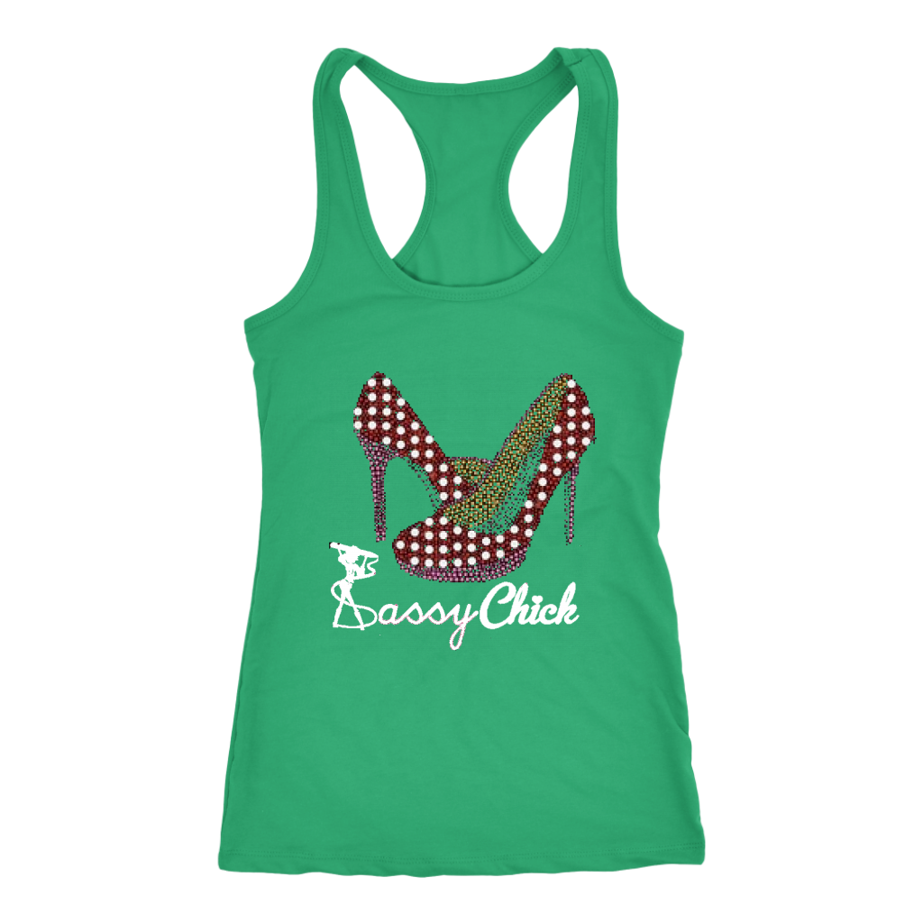 Red & White Pump Racerback Tank Top - Green | Shop Sassy Chick