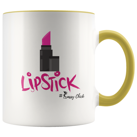 Mug Lipstick Ceramic Accent Mug - Yellow | Shop Sassy Chick