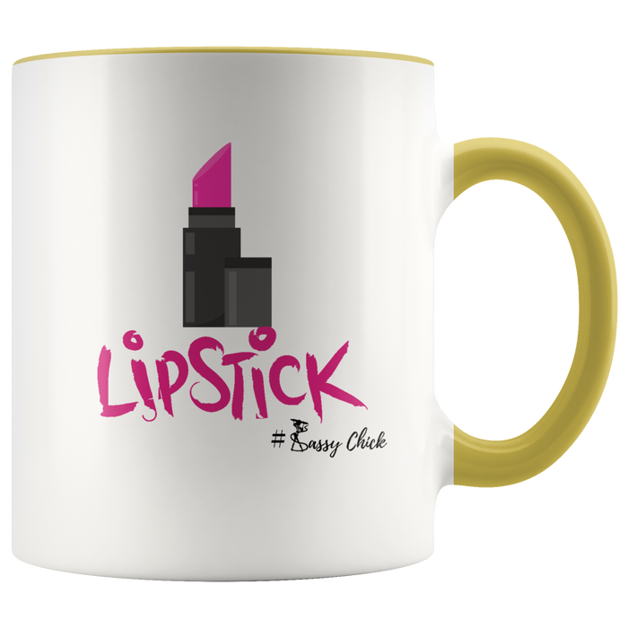 Mug Lipstick Ceramic Accent Mug - Yellow | Shop Sassy Chick