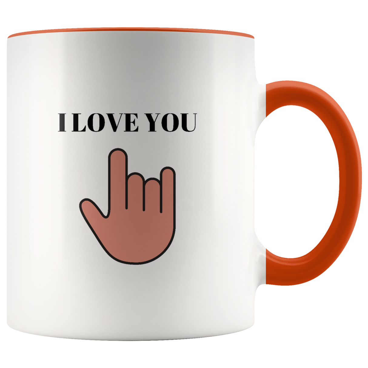 I Love You Mug Ceramic Accent Mug - Orange | Shop Sassy Chick