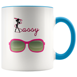 Sunglasses Mug Ceramic Accent Mug - Blue | Shop Sassy Chick