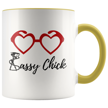 Mug Heart Glass Ceramic Accent Mug - Yellow | Shop Sassy Chick