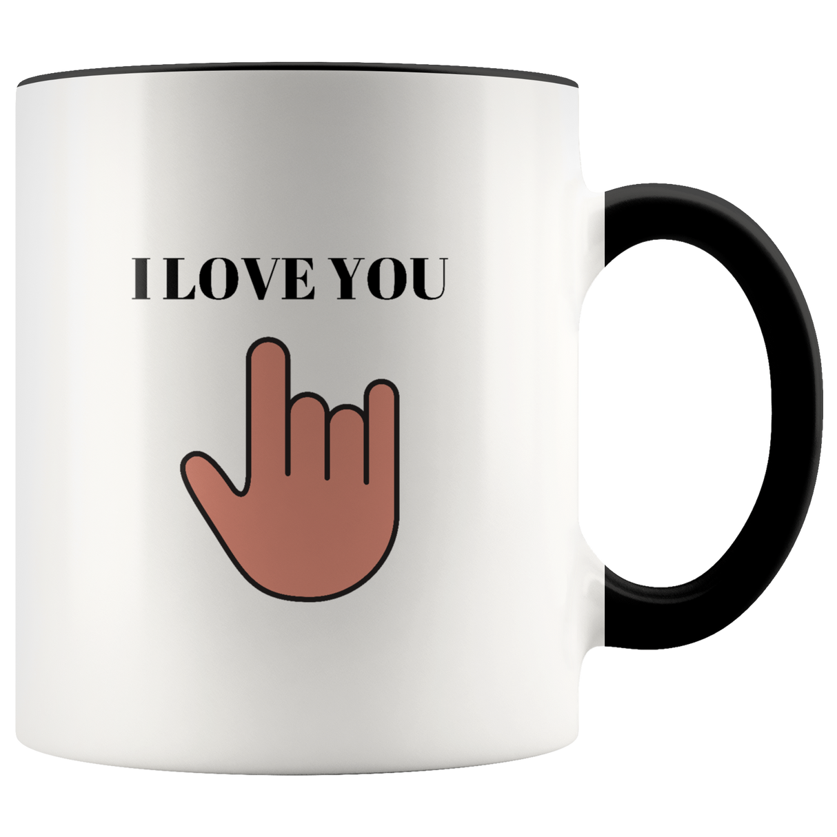 I Love You Mug Ceramic Accent Mug - Black | Shop Sassy Chick